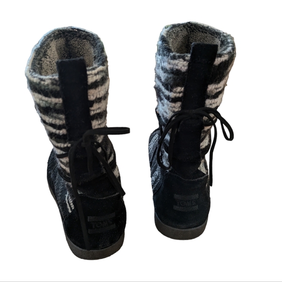 Toms Black Suede and Textile Nepal Boots Size 8.5 - Picture 8 of 13